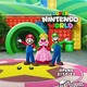 Mario, Princess Peach and Luigi at Super Nintendo World tunnel